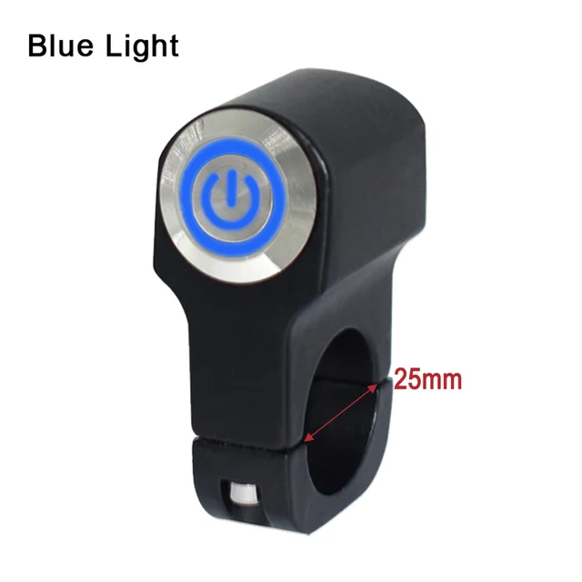 Andux Zone Handlebar Switch Latching Switches with Indicator Light for Motorcycle SBKG-06 Black/blue light, 22mm Andux Zone Handlebar Switch Latching Switches with Indicator Light for Motorcycle SBKG-06 Black/blue light, 22mm