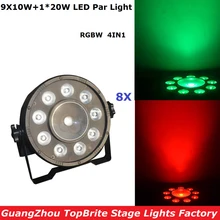 Factory Price NEW Arrival 8XLot LED Par Light High Power Supply 9X10W+20W RGBW 4IN1 Professional Stage Lighting Fast Shipping