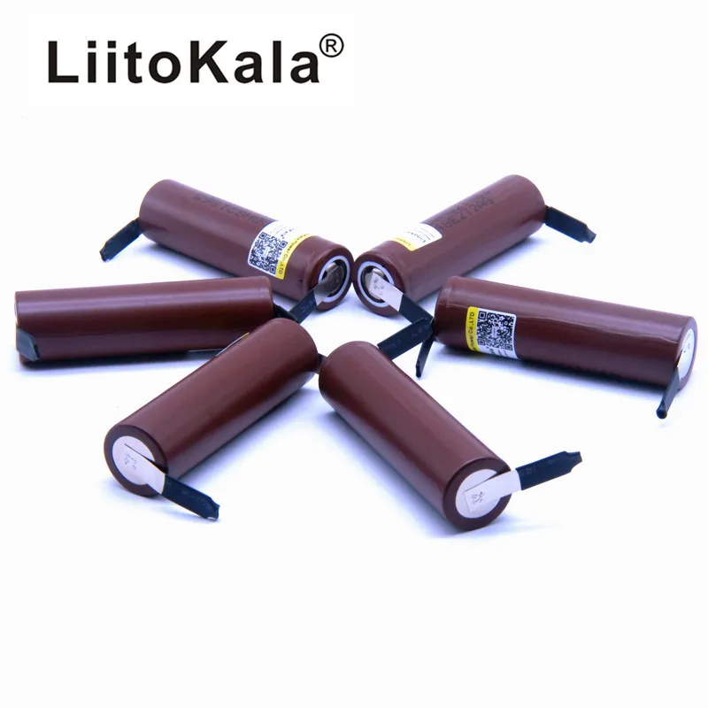 

6pcs LiitoKala Original for LG HG2 18650 3000mAh battery 3.6V discharge 20A dedicated electronic cigarette +DIY Nicke