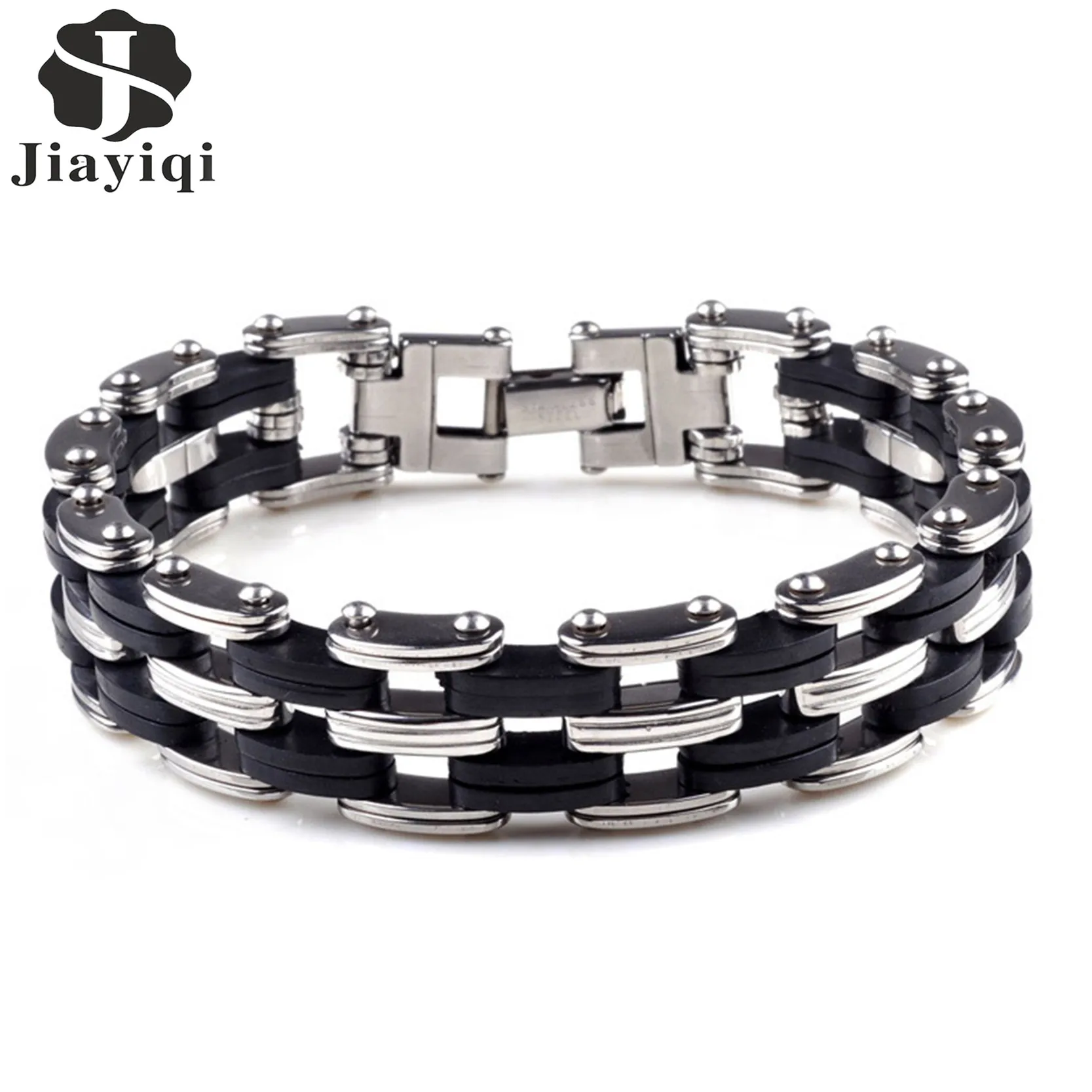 Personality Men Bracelet High Quality Stainless Steel Silicone Bracelets Bangles Punk Jewelry Accessories For Best Friends 2016