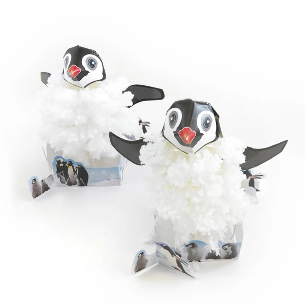 16x13 см белый DIY Magic бумага растущий Пингвин ёлки волшебным образом расти Дерево Дети японский Рождество набор юного ученого для детей