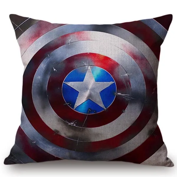 Чехол для подушки «мстители», «супергерой», «Капитан Америка», «Щит», Знак логотипа, чехлы для подушек, бежевый хлопок, лен, чехол для подушки - Цвет: G