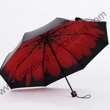 Купить 3 шт получить 1 шт бесплатно 240 T понджи 5 раз черное покрытие УФ-защита из сплава стекловолокна реальные двойные слои ромашка Мини зонтик