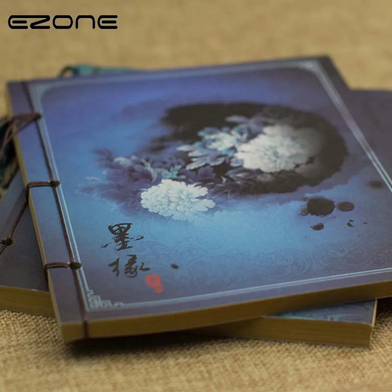 

EZONE Chinese Style NoteBook China Ancient Note Book National Feature Retro Notepad Traveler Journey Diary School Office Supply