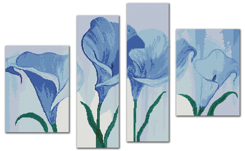 

Temperament calla cross stitch kit flower 18ct 14ct 11ct count printed canvas stitching embroidery DIY handmade needlework