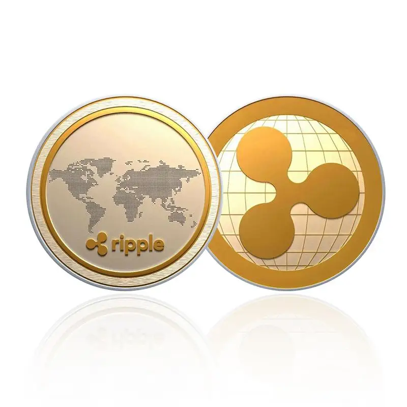 Ripple Coin Collection Commemorative Coin Golden & Silver Dual Colors Non-Currency Electroplate Collection BitCoin Souvenir