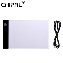 CHIPAL A5 Grafica Digitale Tablet HA CONDOTTO LA Scatola Chiara Rintracciamento Grafica Copia Pittura Bordo di Scrittura Tavolo Da Disegno Tablet Continua A tre livelli
