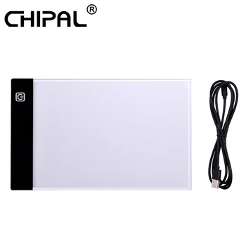 

CHIPAL A5 Digital Graphic Tablet LED Light Box Tracing Graphics Copy Board Painting Writing Drawing Tablets Stepless Three-level
