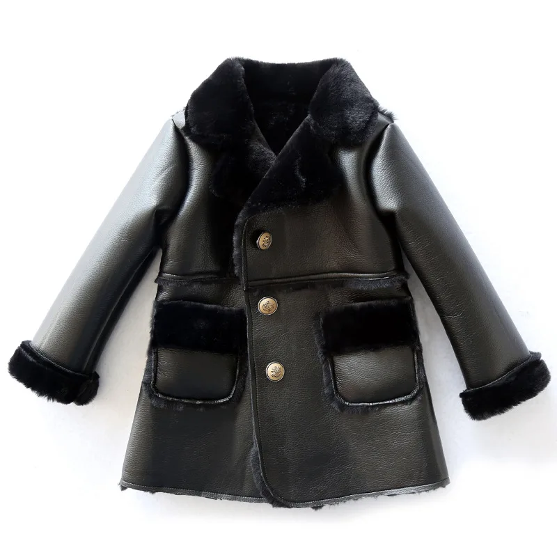 Children's Unisex Faux Fur Clothing 2018 Girls and Boys Faux Leather Jackets and Outerwear Kids Winter Patchwork Faux Fur Coats Children's Unisex Faux Fur Clothing 2018 Girls and Boys Faux Leather Jackets and Outerwear Kids Winter Patchwork Faux Fur Coats