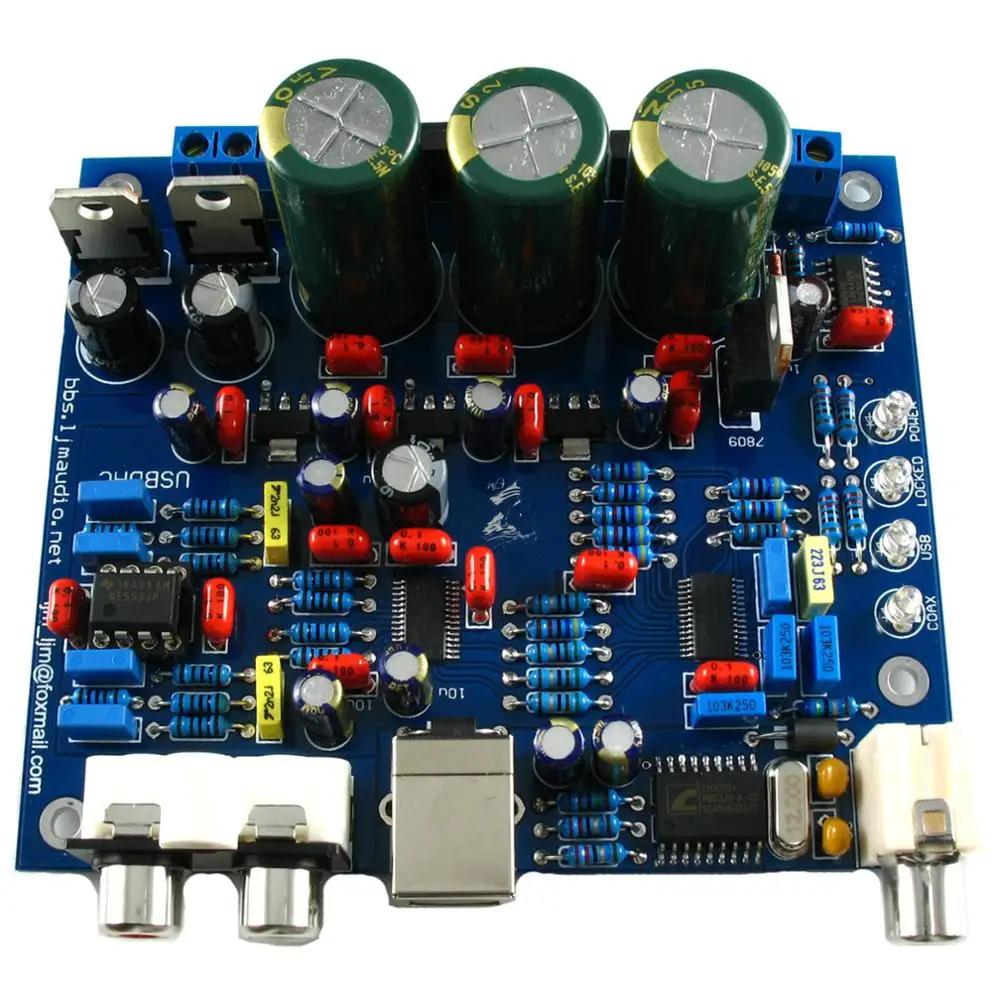 CS4398 CS8416IC ЦАП Плата с USB коаксиальный 24/192K декодер доска AC 15 в LJM