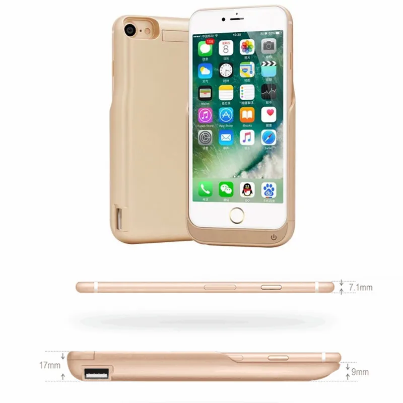 Xlot 10000 мАч зарядное устройство чехол для iPhone 7 8Plus 7000 внешний резервный