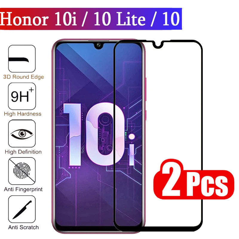 2 шт. для Huawei Honor 10i 10 Lite Защитная пленка экрана из закаленного стекла на Honor10 Honer i HRY