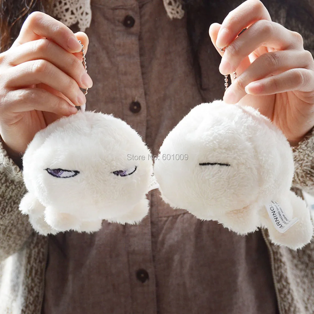 

Free Shipping EMS 100/Lot 5" The Morose Mononokean Hanae Ashiya Moja Moja Cosplay White Soft Pendant Plush Keychain Doll Toy