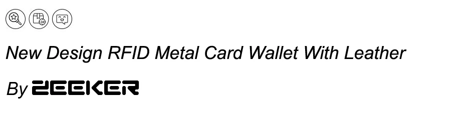 ZEEKER небольшой RFID блокирующий держатель для кредитных карт алюминиевый тонкий мужской мешок