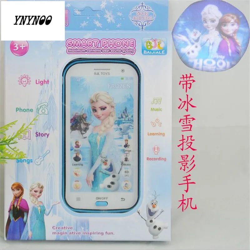 

YNYNOO Snow Queen Toy Phone Talking Princess Anna Elsa Phone Mobile Learning & Education Baby phone Electronic Children Toys