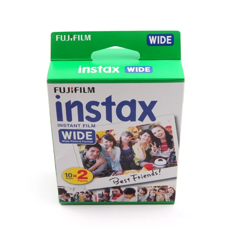 Фирменная Новинка Fuji Плёнки Instax Wide Плёнки обычная кромка две пачки(20 фото) для мгновенного фото Камера Instax 200 210