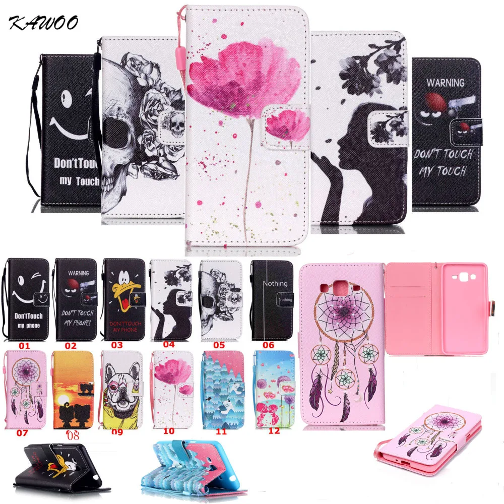 

S3 S4 Shell Pattened PU Leather Book Stlylish Flip Wallet Holder Case Cover For Samsung S3 Mini S4 Mini S6 G530 G360 S5 S5 Mini