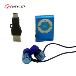 Металлический зажим мини MP3 плеера для Micro TF слот для карт памяти USB MP3-плееры S Порты и разъёмы USB Порты и разъёмы с кабель наушников