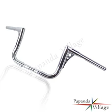 Papanda мотоцикл хромированная сталь 1" Rise 1-1/4" Руль с рукояткой на заказ для Harley Softail FLST FXST Sportster XL