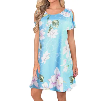 

Women Summer Dress Floral Print Short -term Party Mini Club Dress Summer Dress 2019 Beach Dresses Dress Verano Neue