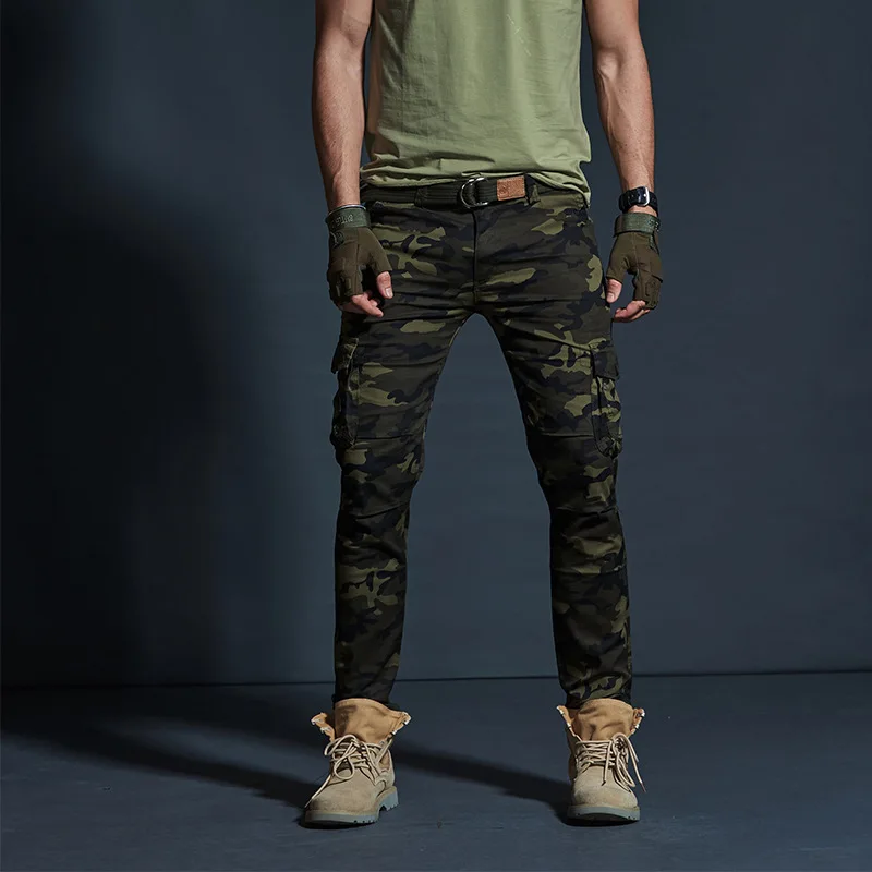 Men's Military Style Cargo Pants Joggers Army Pockets Casual Pants Plus Size cargo pants military cargo pants men casual pants