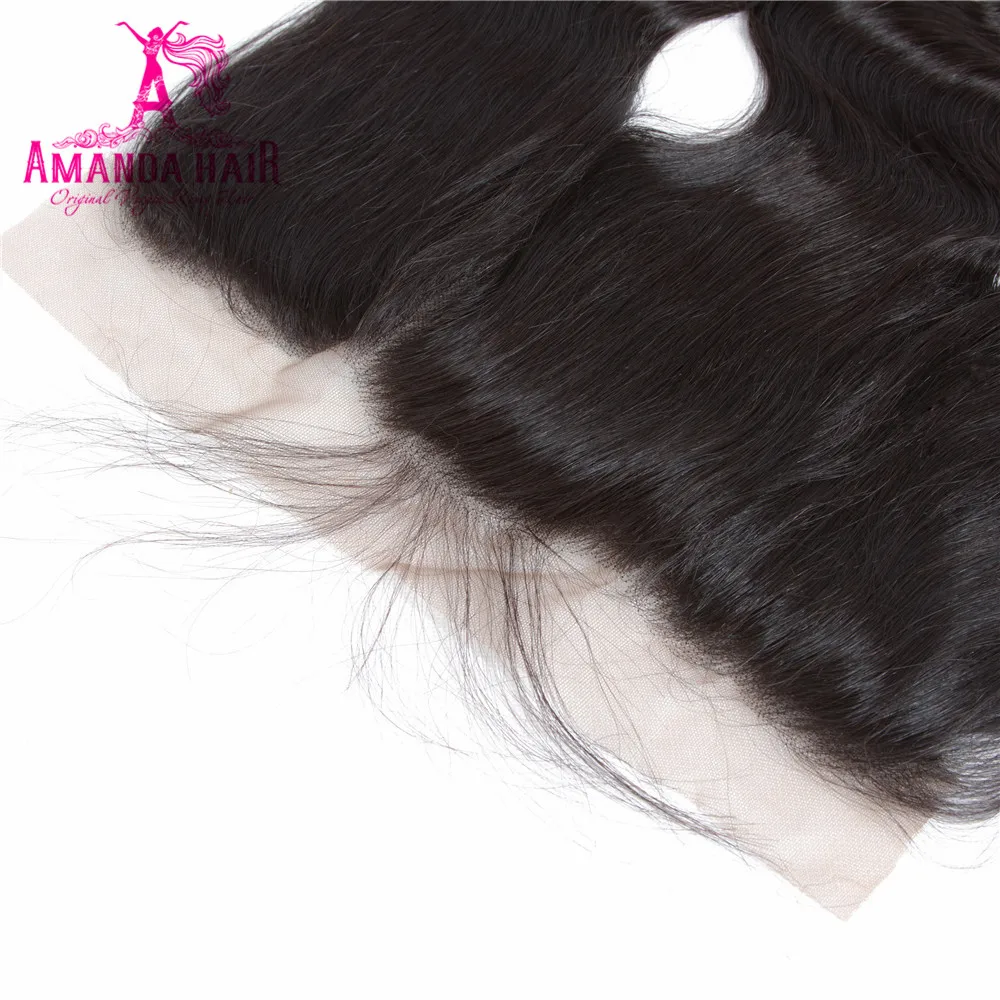 Аманда бразильские волнистые кружевные фронтальные закрытие часть Remy человеческие волосы 13x4 предварительно сорванные Детские волосы 130% плотность закрытие