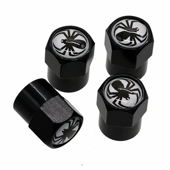 

HAUSNN 4Pcs/Lot Car Styling Wheel Tire Accessories Valve Stems Covers Spider Logo Stickers For Toyota Suzuki Nissan Honda Ford