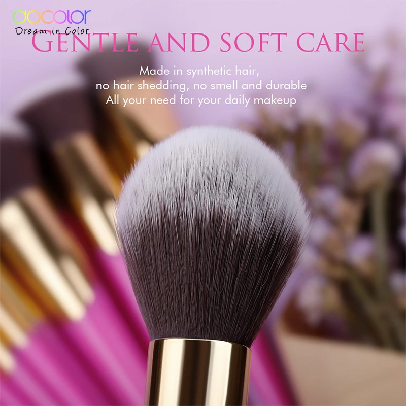 Цена Docolor набор кистей для макияжа 14 шт профессиональный макияж кисти новый кисти для лица макияж Пудра Тени для век кисти