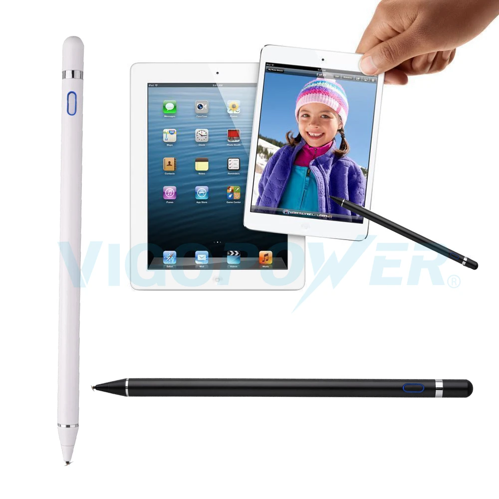 Universal Active Stylus High Precision Sensitivity 1.45mm Capacitive Pen Metal Stylus Pen for iPad iPhone X/8/8 Plus Samsung