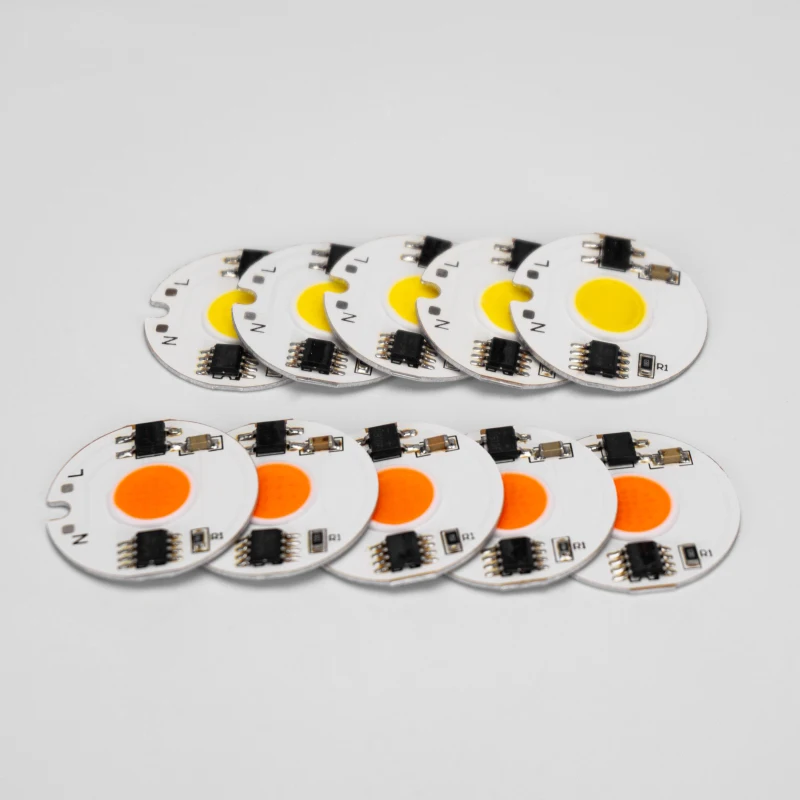 10 шт./лот LED 220 В COB Bead 12 Вт 9 7 5 3 умный IC свет чип холодный и теплый белый для