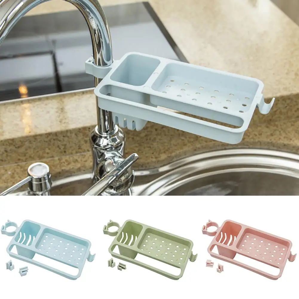

Adjustable Draining Rack Sponge Soap Container Storage Holder Kitchen Bathroom Organizer Multifunctional Slot for Cleanser Towel