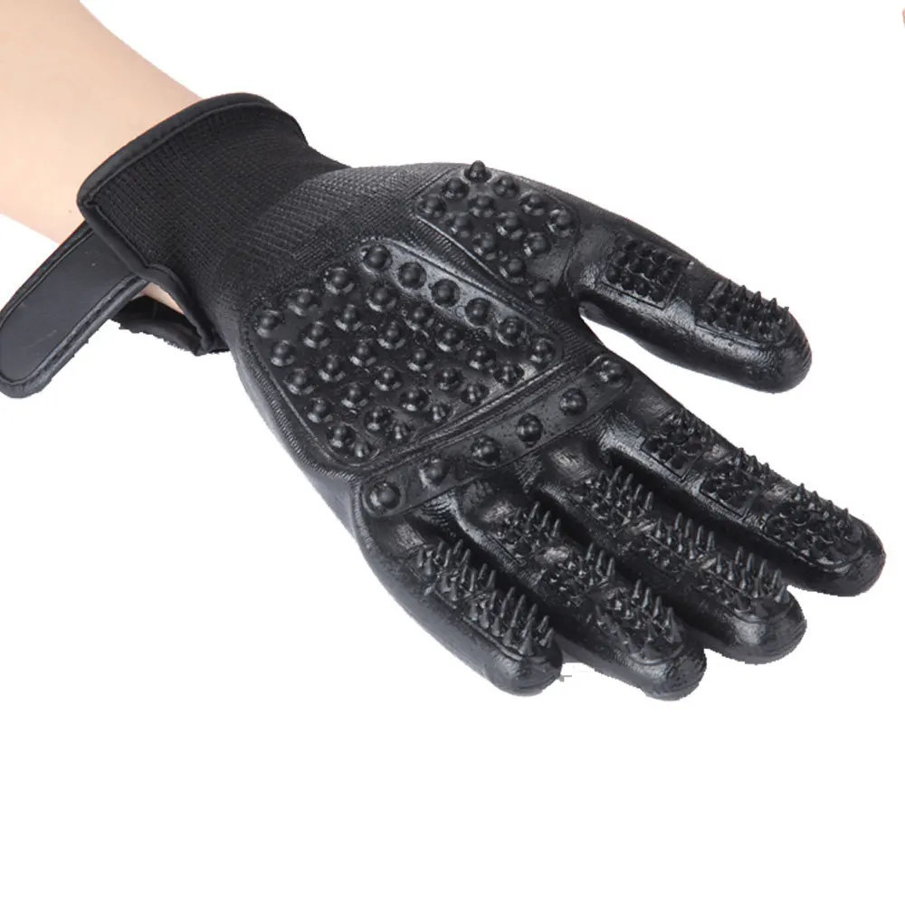 Pet Grooming Gloves Dog Cat Hair Cleaning Brush Comb Black Rubber Five Fingers Deshedding Pet Glove For Dog Cat 3 Pet Grooming Gloves Dog Cat Hair Cleaning Brush Comb Black Rubber Five Fingers Deshedding Pet Glove For Dog Cat 3