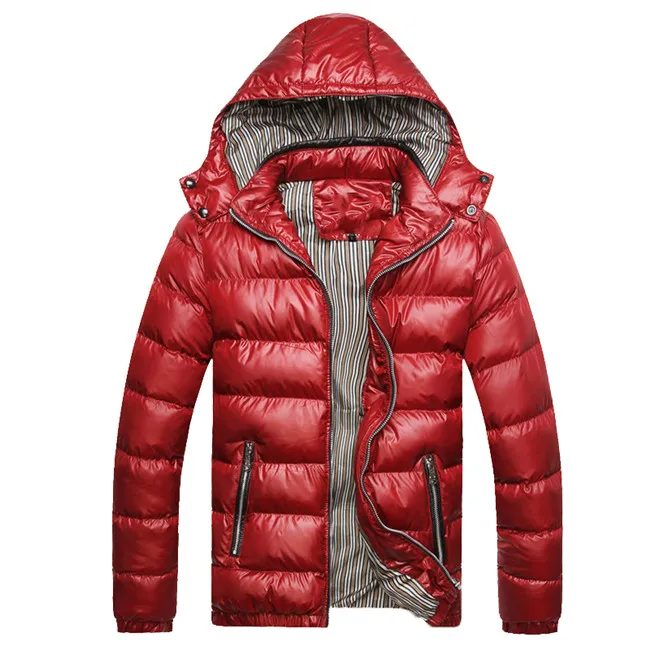 NaranjaSabor, зимние мужские пальто, теплые толстые мужские куртки, стеганые повседневные парки с капюшоном, мужские пальто, Мужская брендовая одежда, 5XL - Цвет: Red