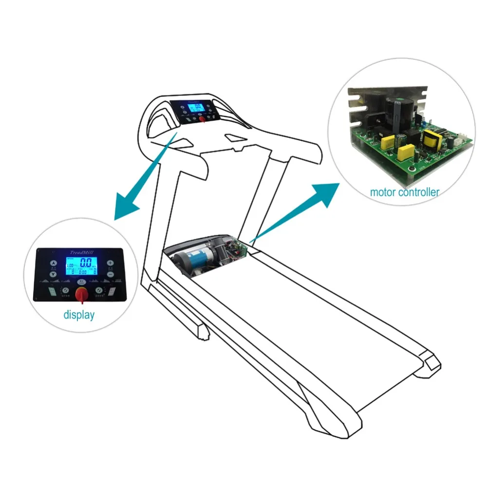 Universal Treadmill Motor Controller Running Machine Controller+Display Panel controller kit for 1-3.5HP DC Motor Universal Treadmill Motor Controller Running Machine Controller+Display Panel controller kit for 1-3.5HP DC Motor