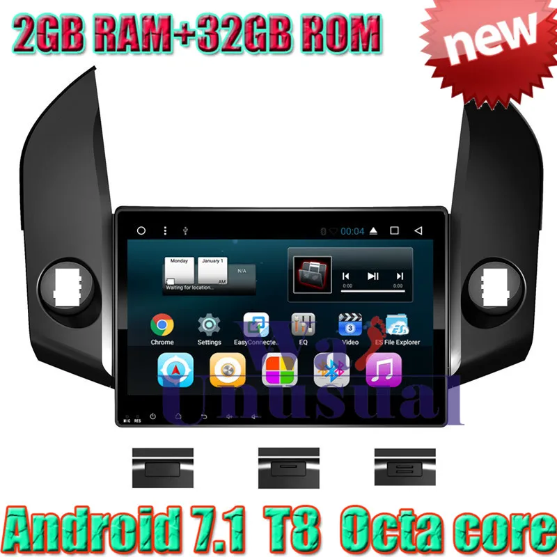 

WANUSUAL 10.1 Inch Octa Core 32G 2G RAM Android 7.1 GPS Navigation For Toyota RAV4 2009 2010 2011 2012 2013 With BT WIFI 3G Maps