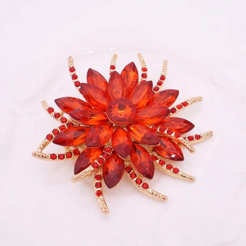  Austrian Crystal Brooch Pins For Women Top Quality Flower Broches Jewelry Fashion Wedding Party Inv - 32689575551