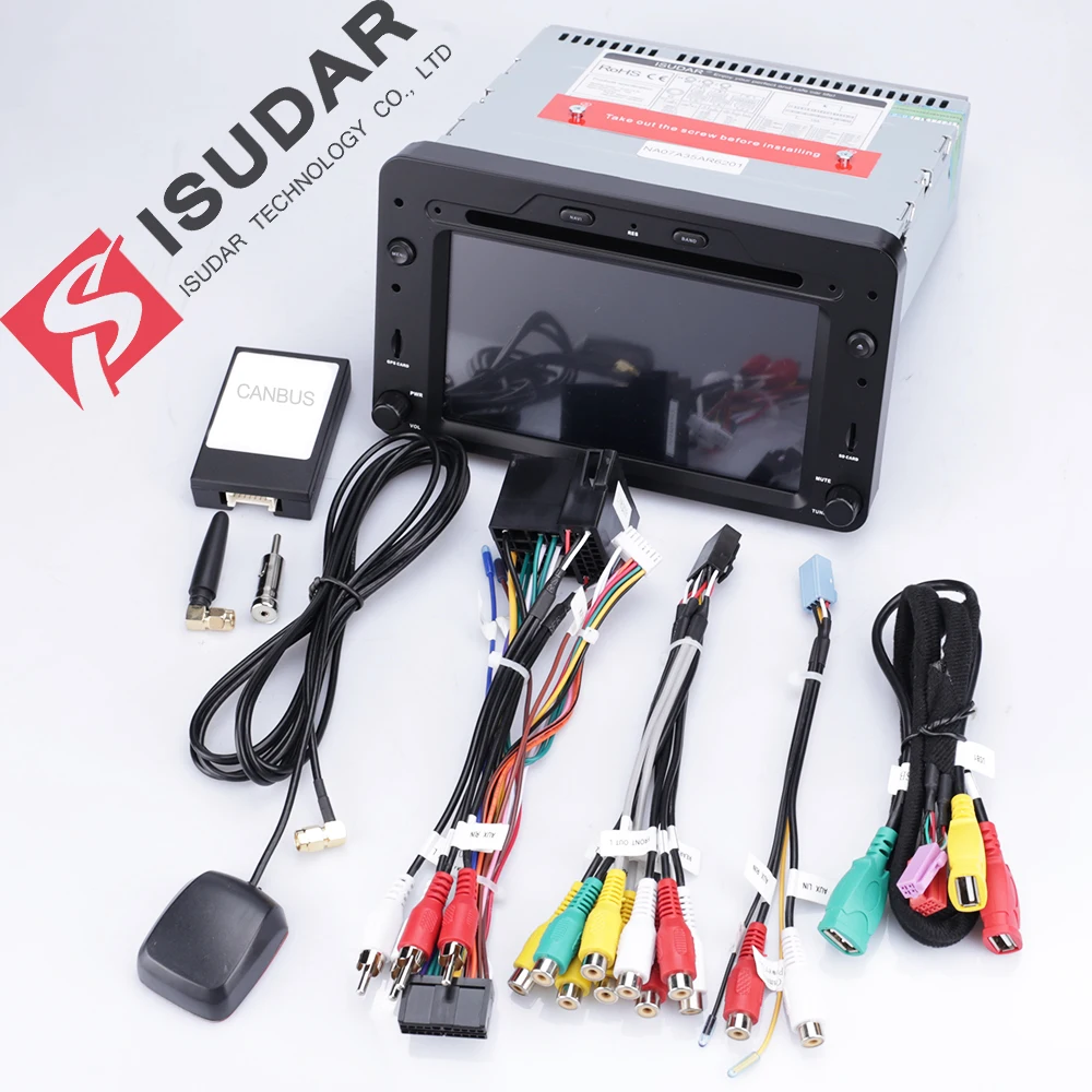 Cheap Isudar 1 Din Auto Radio Android 9 For Alfa/Romeo/Spider/Brera/159 Sportwagon RAM 2G Car Multimedia Video DVD Player GPS USB DVR 5