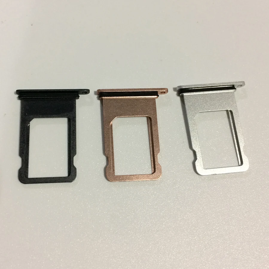 

10Pcs/lot Original New Nano Sim Card Tray with Rubber Sealing For iPhone 8 Plus Sim Card Slot Holder Replacement Parts