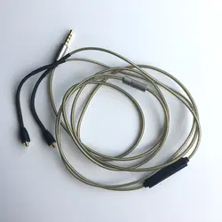 Обновления серебряный аудио кабель для Onkyo IE-CTI300 IE-C1/C2/C3 In-Ear Monitor ES-FC300 ES-HF300 ES-CTI30 наушники с пультом управления MIC