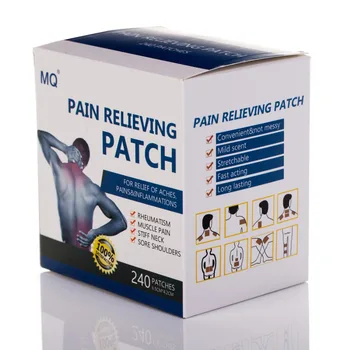 

MQ 1Box=240Pcs Chinese Medical Plaster Muscle Aches Pain Relief Patch 100% Natural Ingredient Relief Back Neck Shoulder Pain Pad