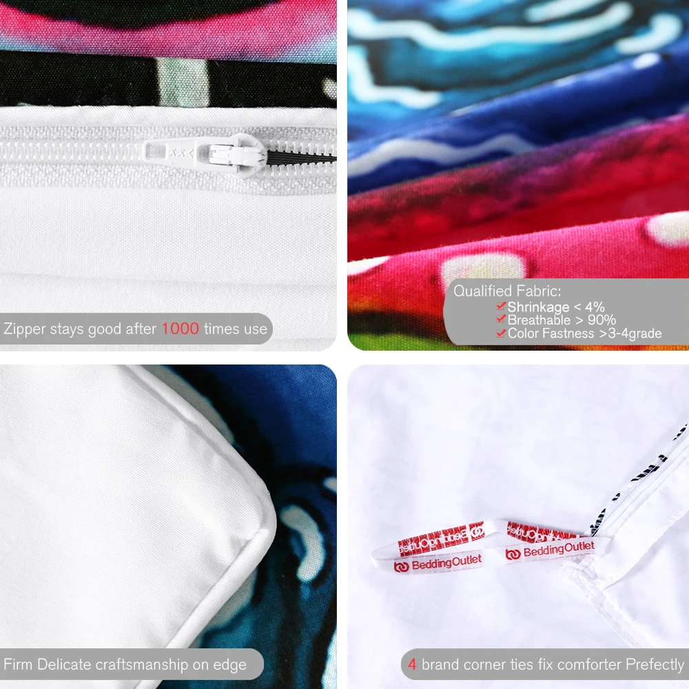 Günstige Zucker Schädel durch Pixie Kalte Kunst Bettwäsche Set Floral Bettbezug set Bunte Rose Blume Bettwäsche Gothic Home Textilien 3  stück