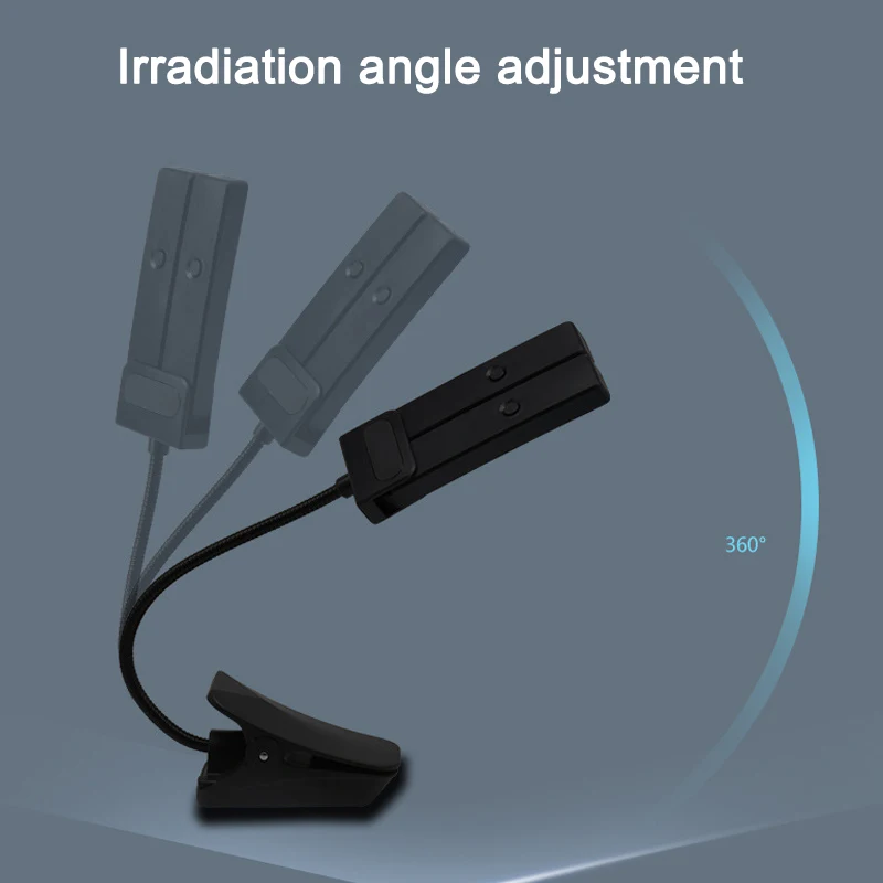 

High Quality Table Lamp Rechargeable Foldable LED Eye-care Light with Clip for Reading Student VE