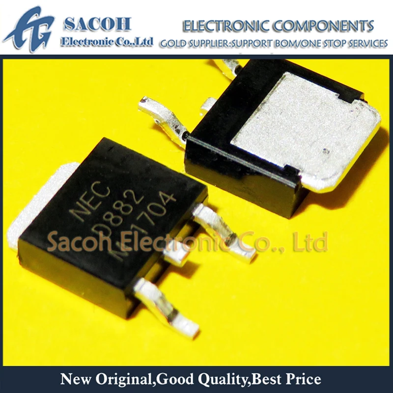 

Free Shipping 20Pcs 2SD882 2SD882M D882 D882M TO-252 NPN Silicon Power Transistor