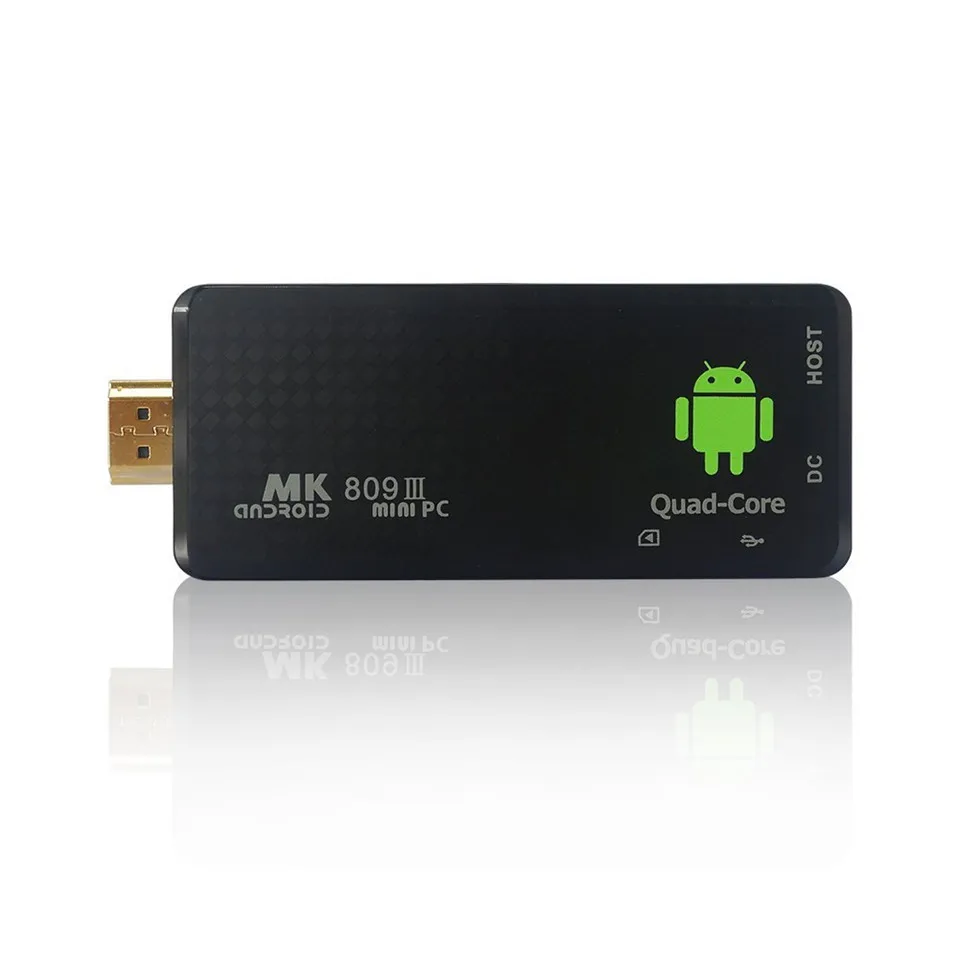 Mini TV Stick DLAN TV Dongle StickAndroid 4.4 PC Quad Core Rockchip RK3188T 2G/8G Wifi TV Media Player MK809III Bluetooth XBMC