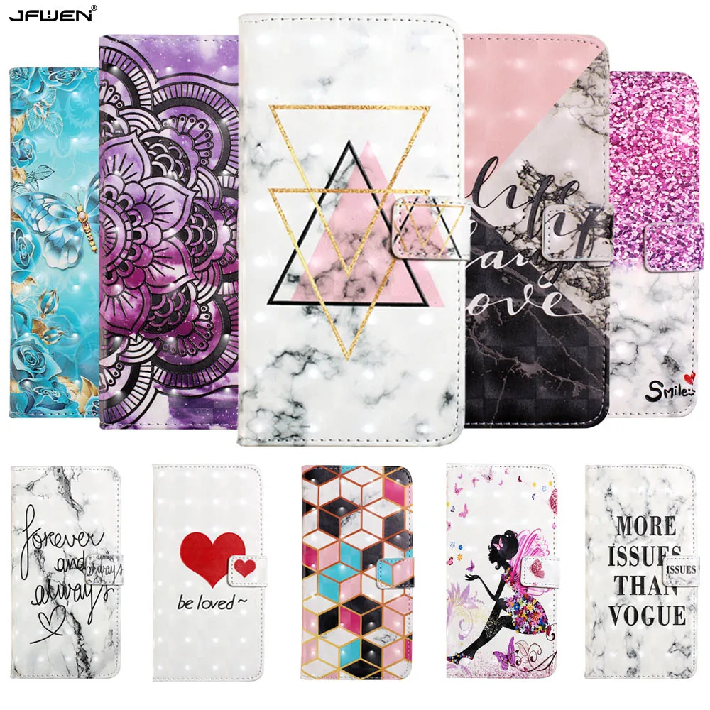 

JFWEN Leather Book Cases For Samsung Galaxy J4 Plus 2018 Case Luxury Flip Cover Wallet For Samsung Galaxy J4 2018 Phone Case