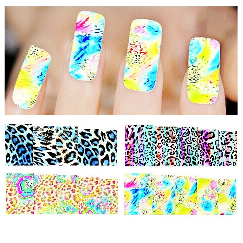 

1 Pc Nail Art Sticker Water Transfer Stickers Tiger Leopard Decals Tips Make-Up Water Tattoos Nail Art Decals Manicure Style