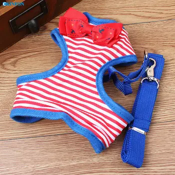 

50Pcs/Lot Sailor Stripes Bow Protection Clothing Thoracodorsal Leash