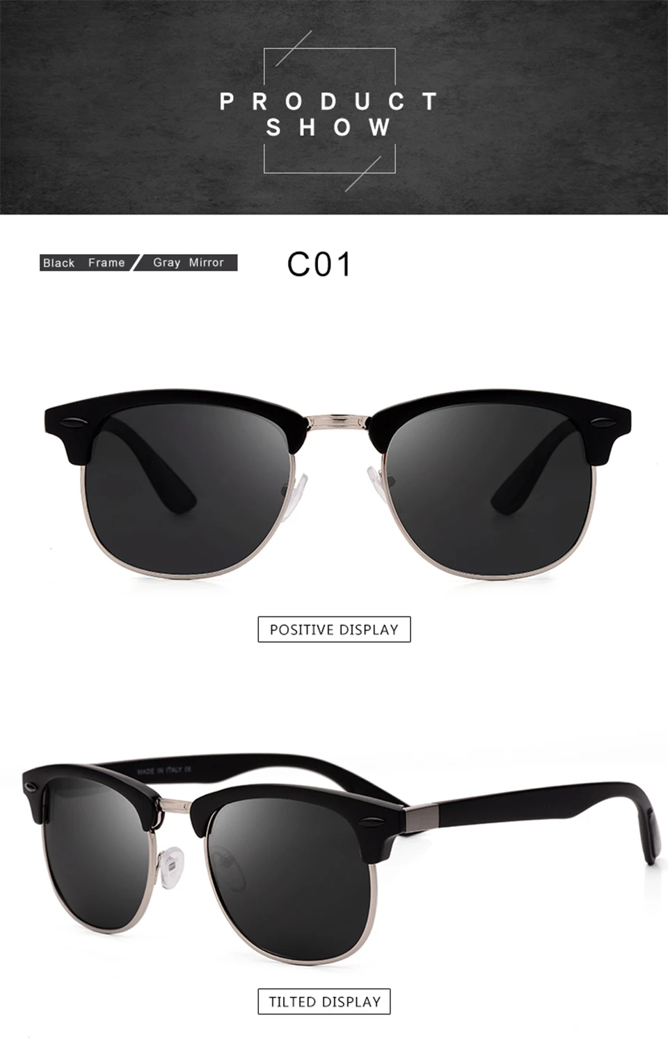 jumlai Classic Fashionable  Polarized Sunglasses Men Women Driving Square Frame Sun Glasses Male Goggle UV400 Gafas De Sol  (7)