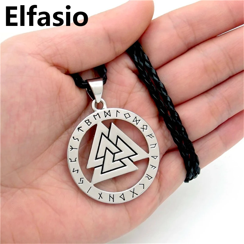 Valknut Odin символ Соединенных воинов амулет для мужчин и мальчиков Серебряный