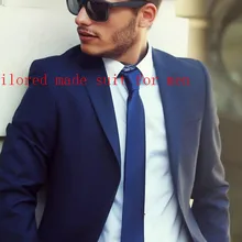 Индивидуальные бизнес мужские костюмы, куртки свадебные костюмы смокинги жениха костюм для мужчин темно-синий смокинги(куртка+ брюки+ галстук